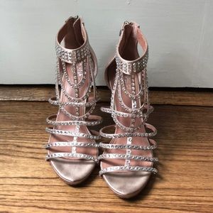 Vince Camuto Blush with Crystals Strappy Heels